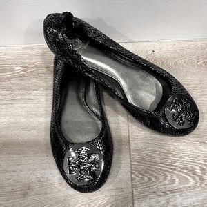 Tory Burch snake print ballet flats